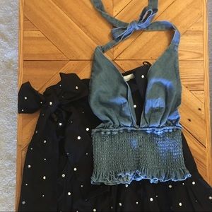 ecoté smocked halter top